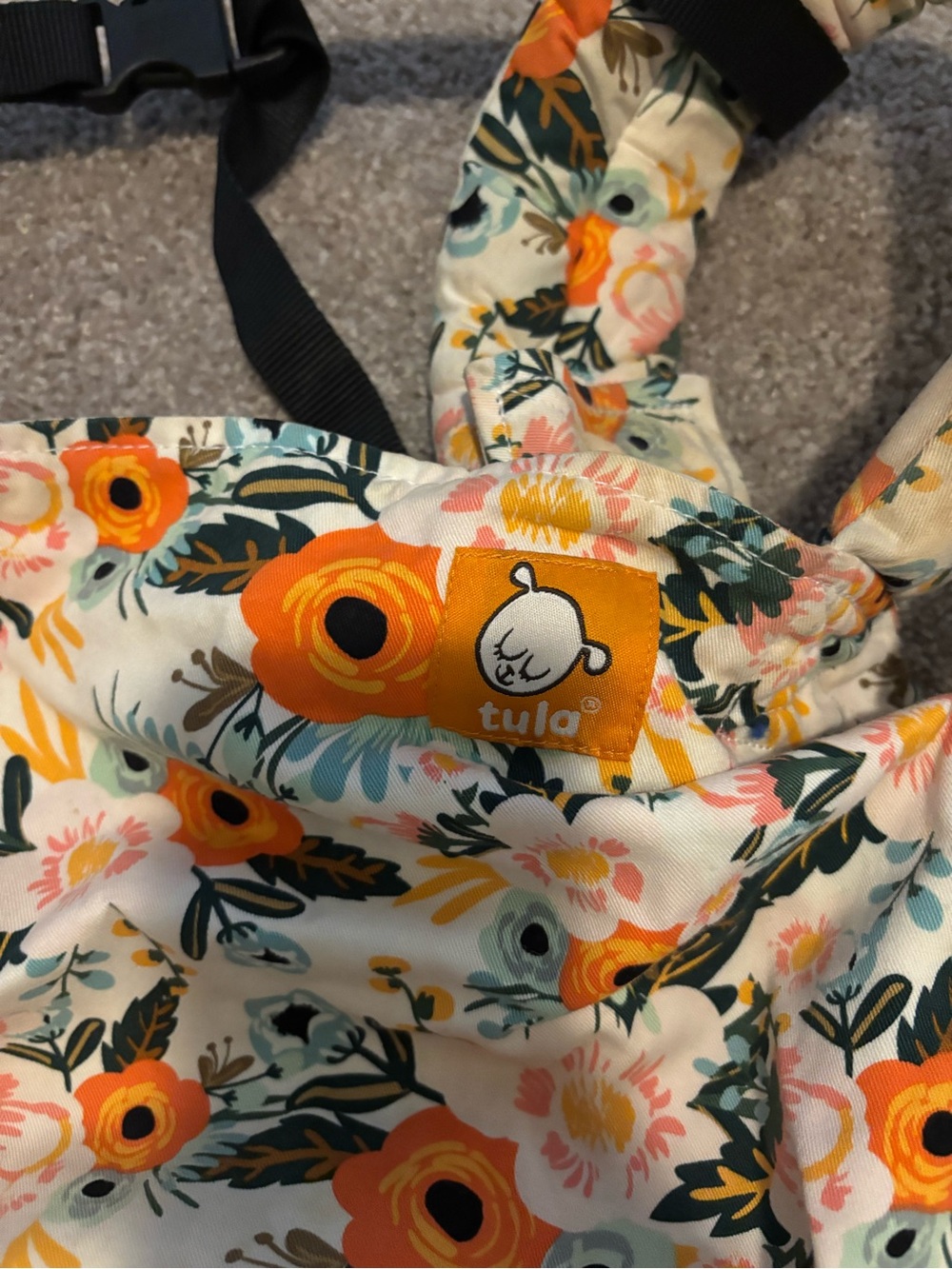 Tula Floral Orange and Cream Baby - Picture 2 of 4